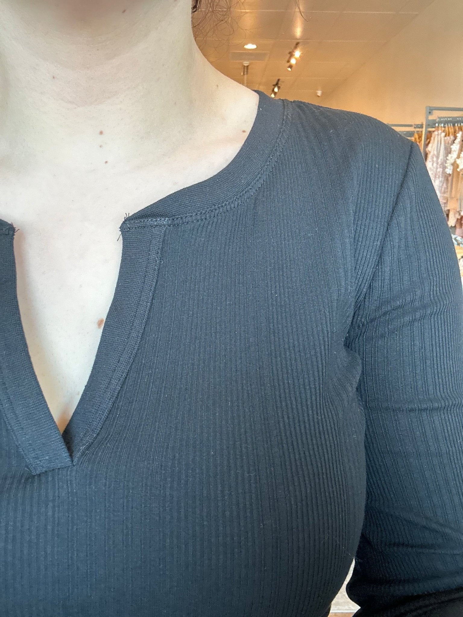 Bell Sleeve Ribbed Top - Mainstream Boutique