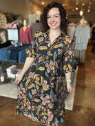 V - Neck Tiered Midi Dress - Mainstream Boutique