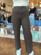 Structured Seam Crop Pants - Mainstream Boutique