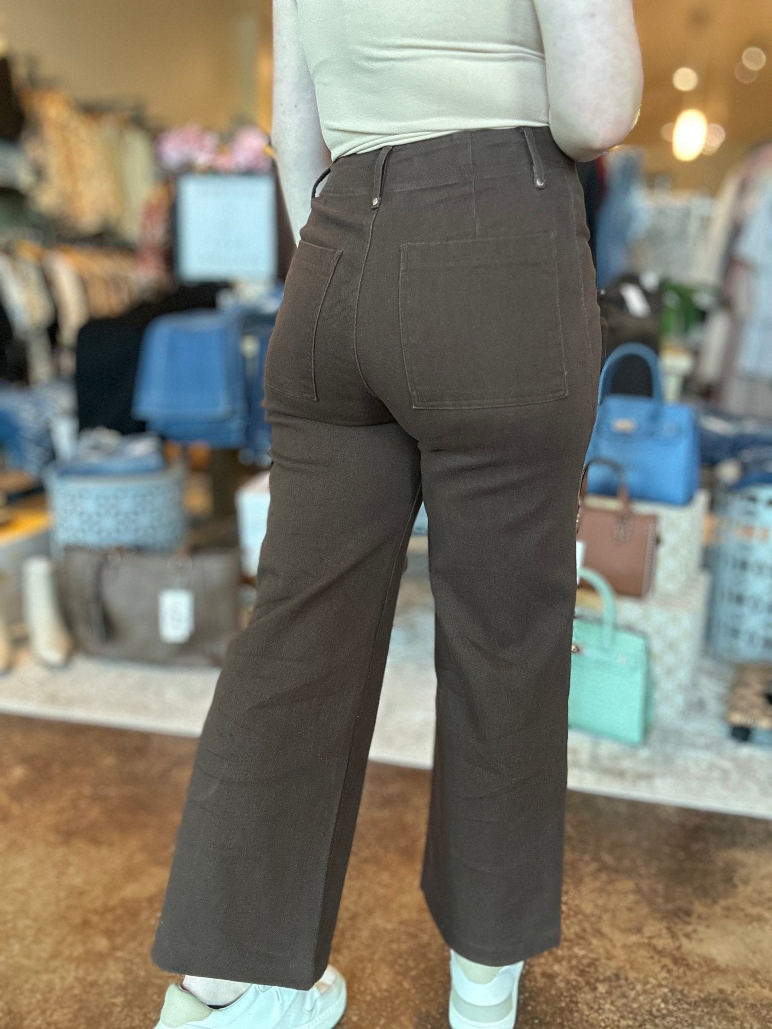 Structured Seam Crop Pants - Mainstream Boutique