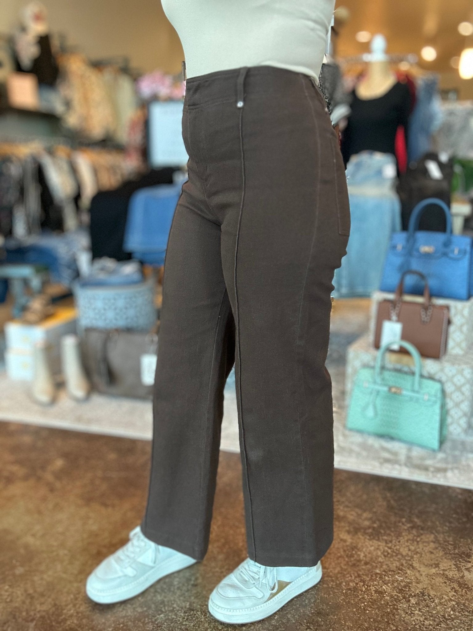 Structured Seam Crop Pants - Mainstream Boutique