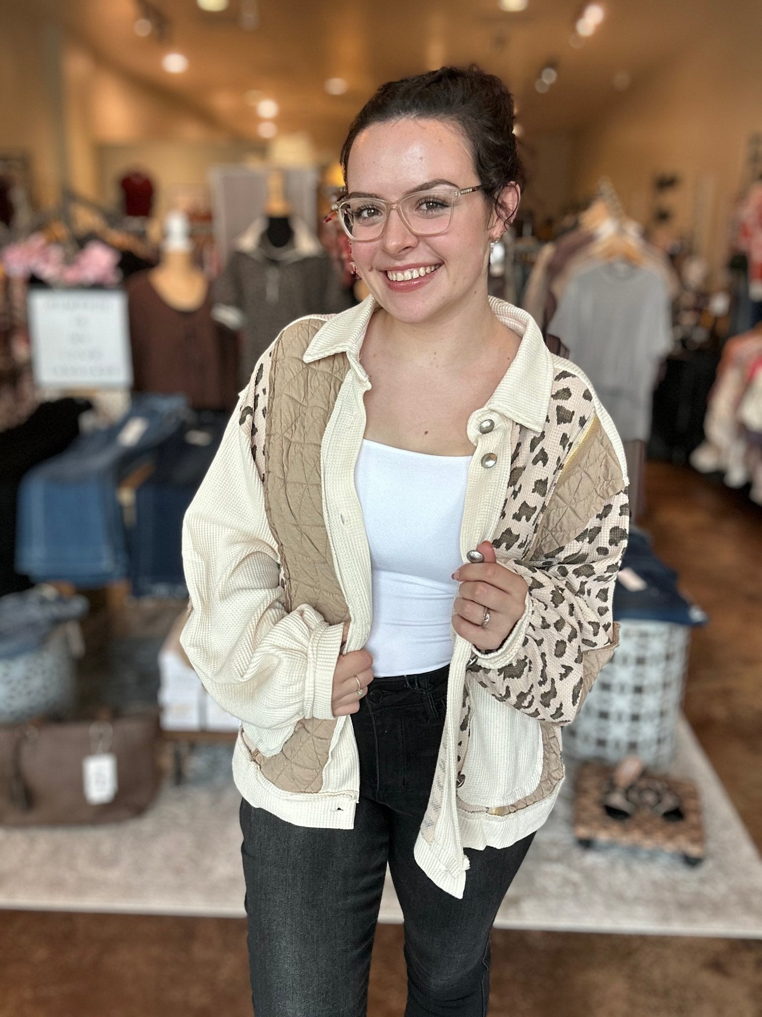 Patchwork Thermal Contrast Jacket - Mainstream Boutique
