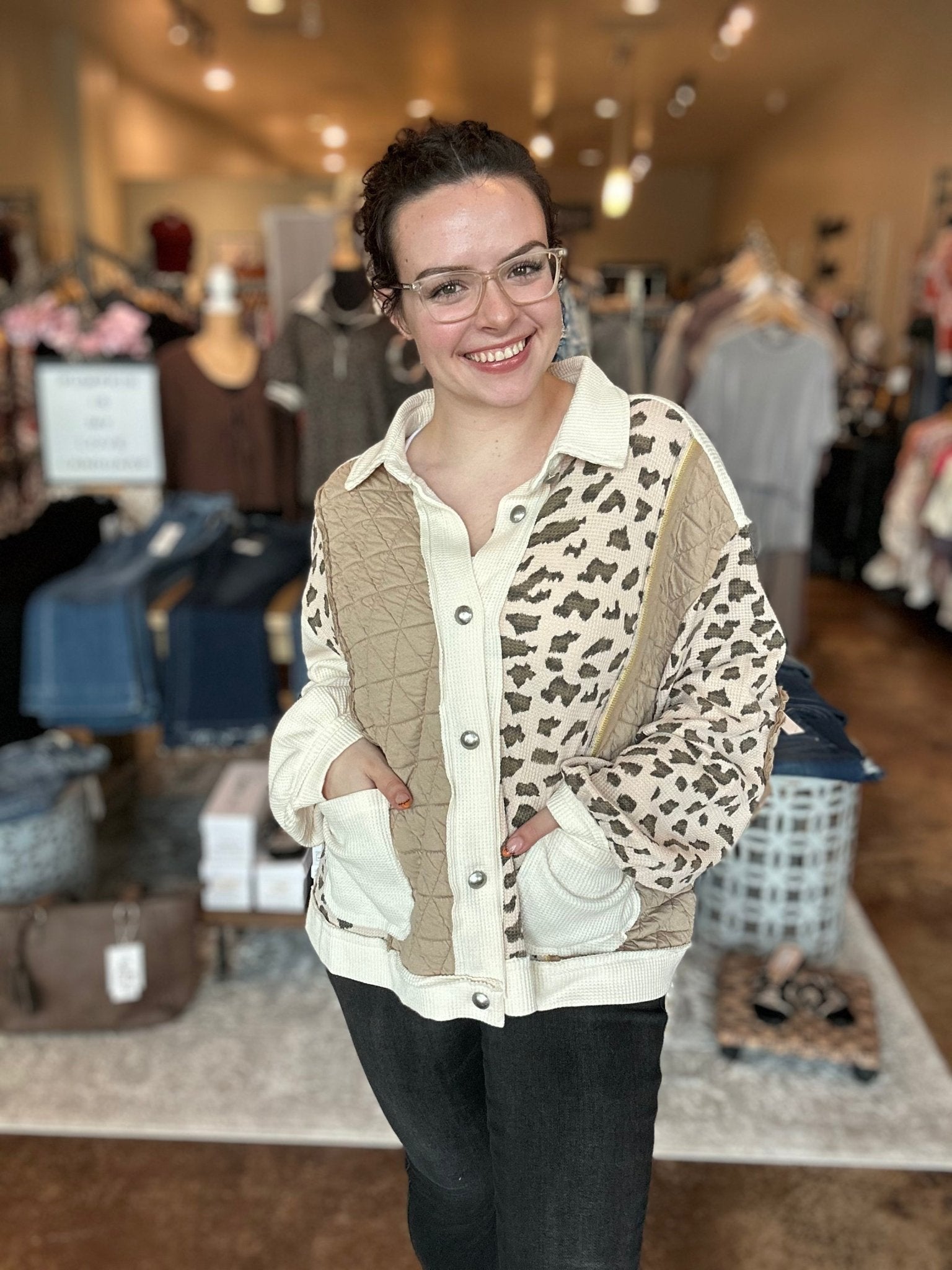 Patchwork Thermal Contrast Jacket - Mainstream Boutique