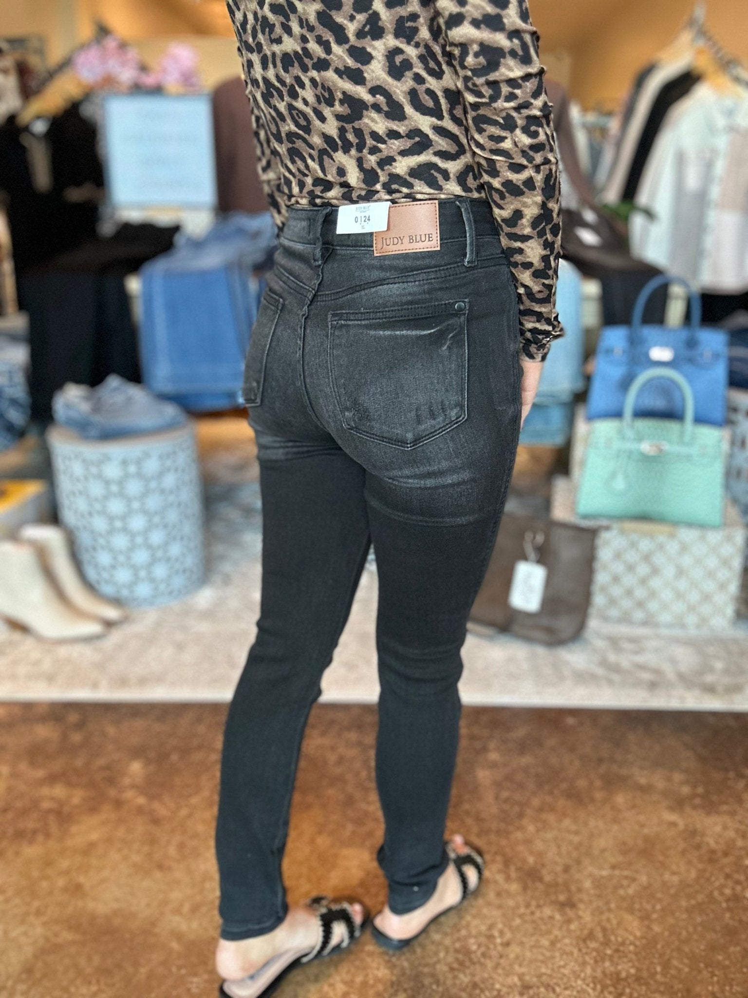 Black Tummy Control Skinny Jeans - Mainstream Boutique
