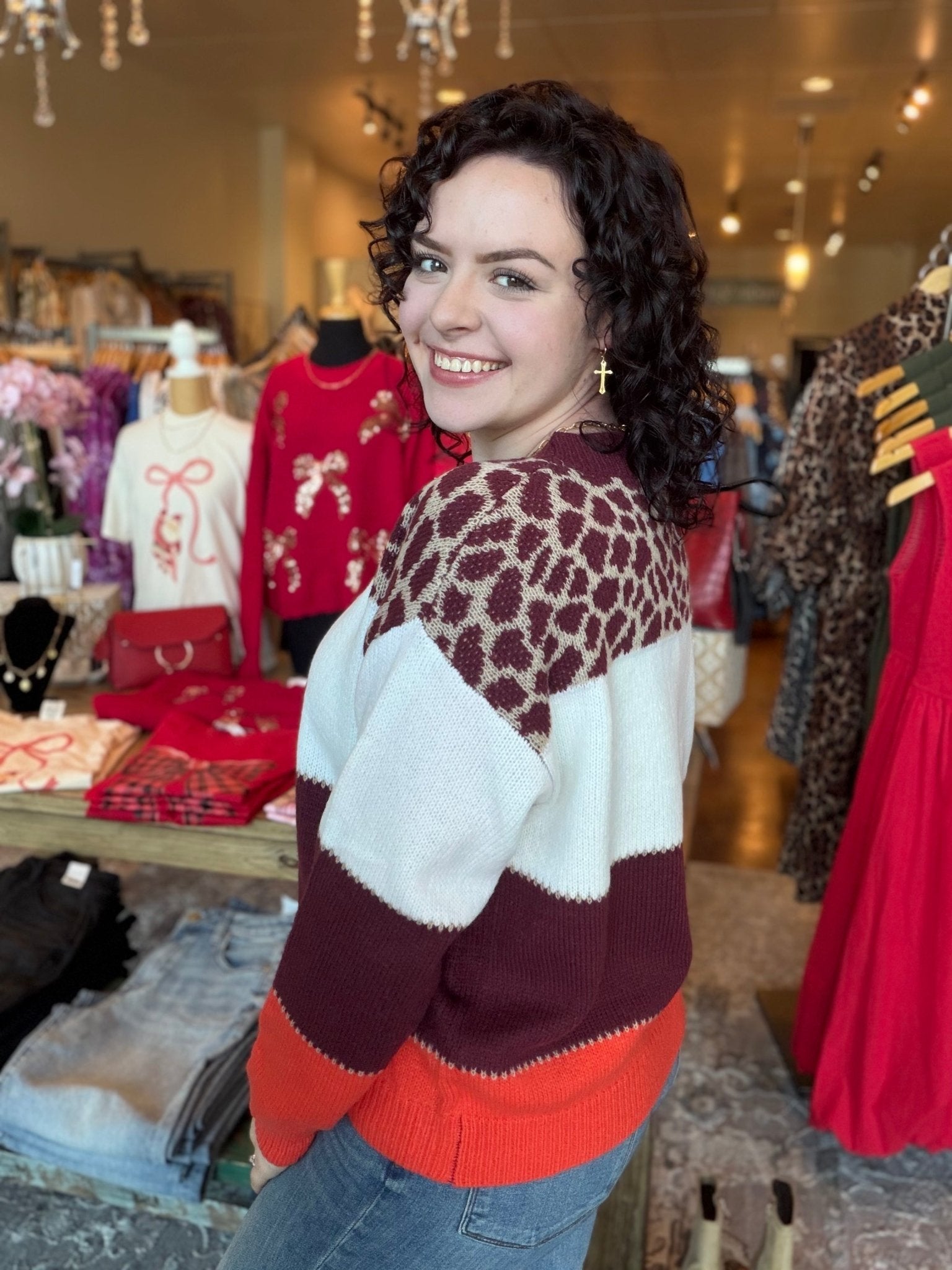 Colorblock Knit Sweater - Mainstream Boutique
