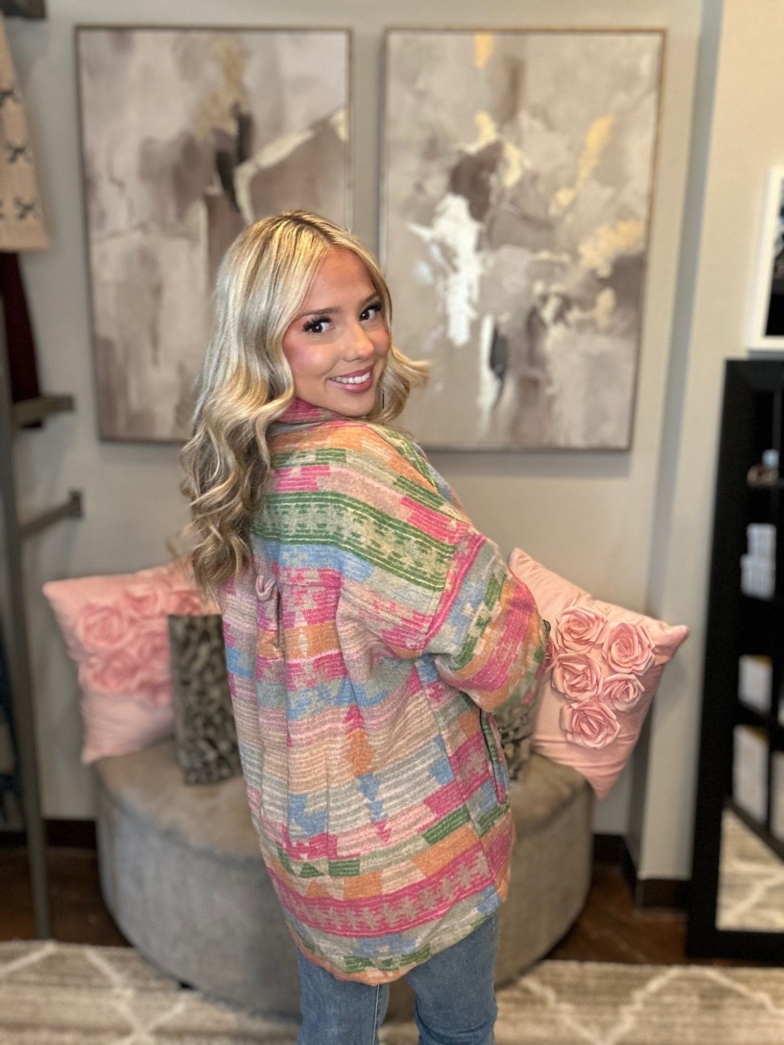 Aztec Print Jacket - Mainstream Boutique