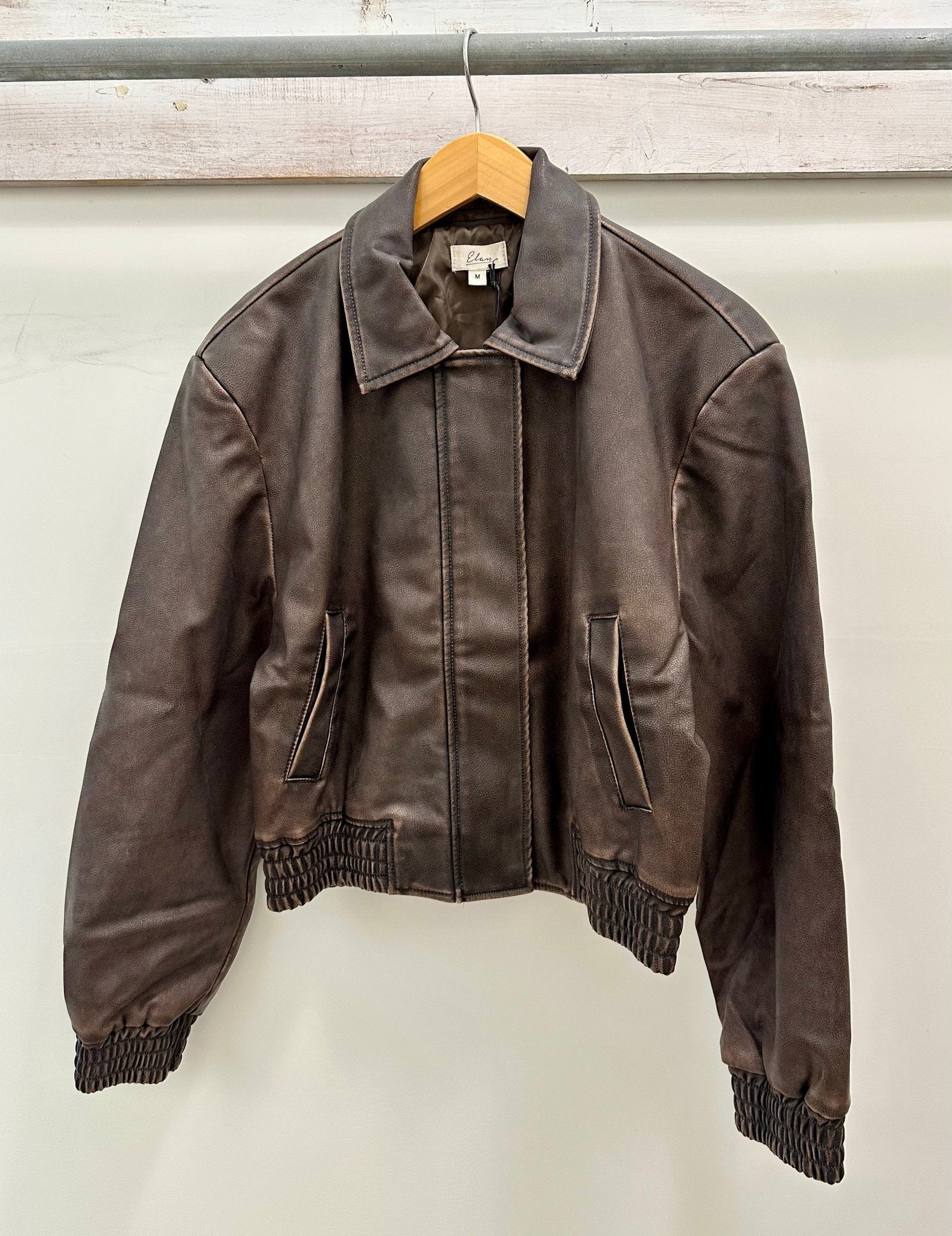 JACKET BOMBER LEATHER - Mainstream Boutique