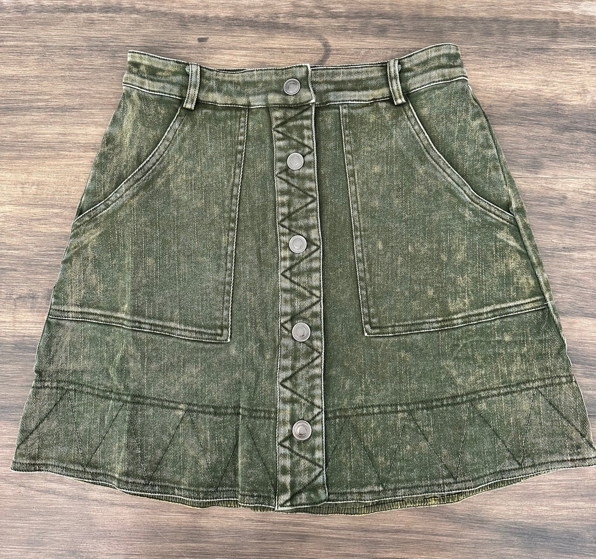 Distressed Jean Skirt - Mainstream Boutique