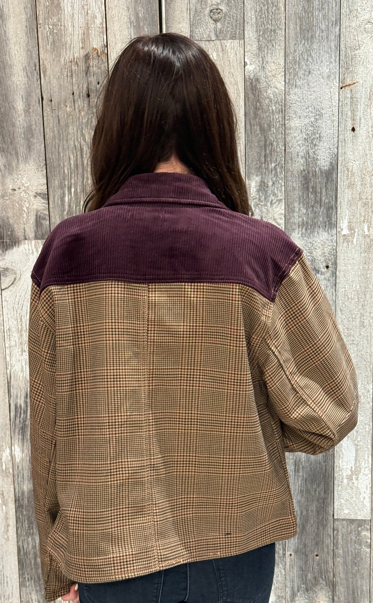Contrast Corduroy Jacket - Mainstream Boutique