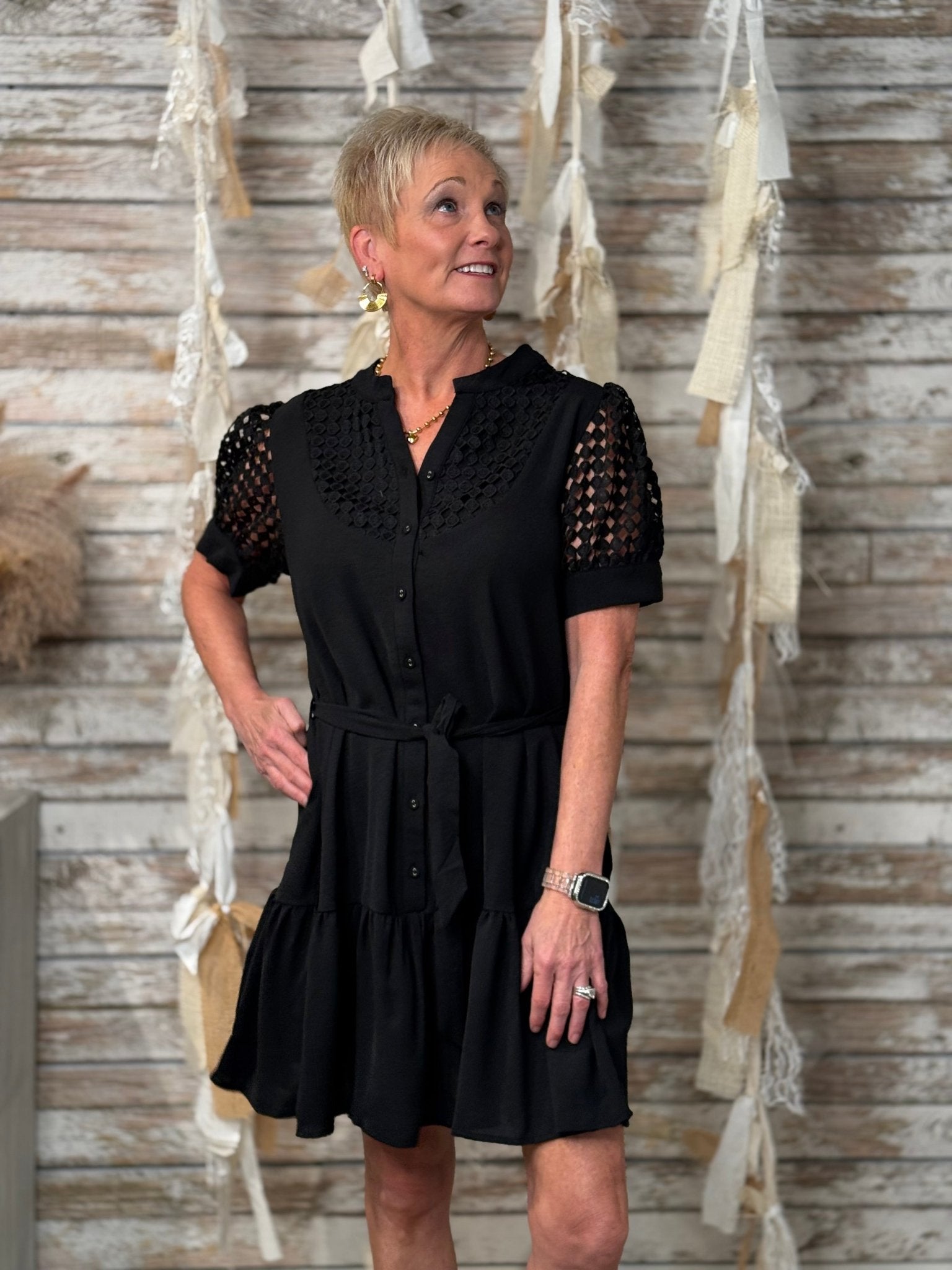 Midnight Charm Mini Dress - Mainstream Boutique