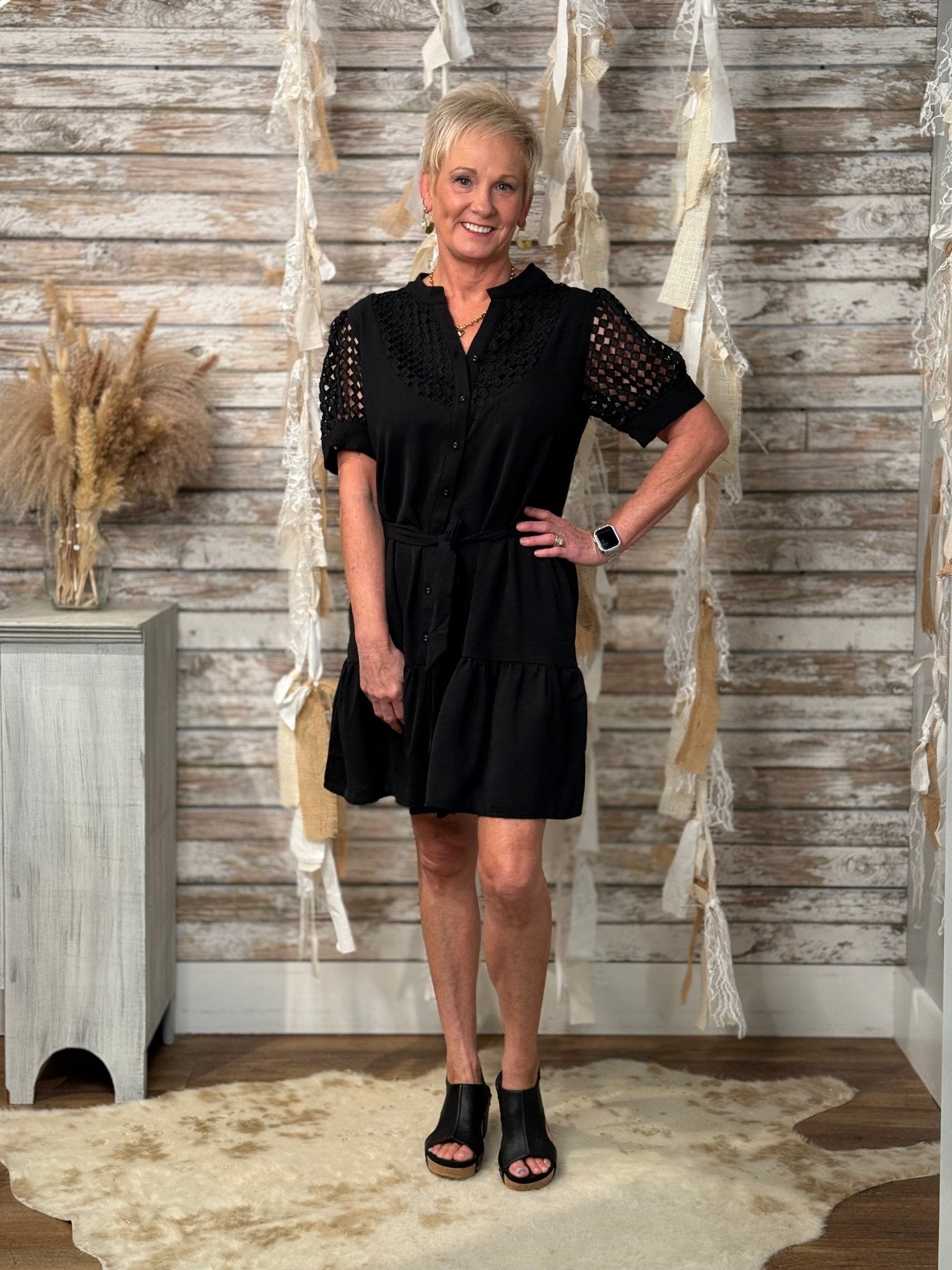 Midnight Charm Mini Dress - Mainstream Boutique