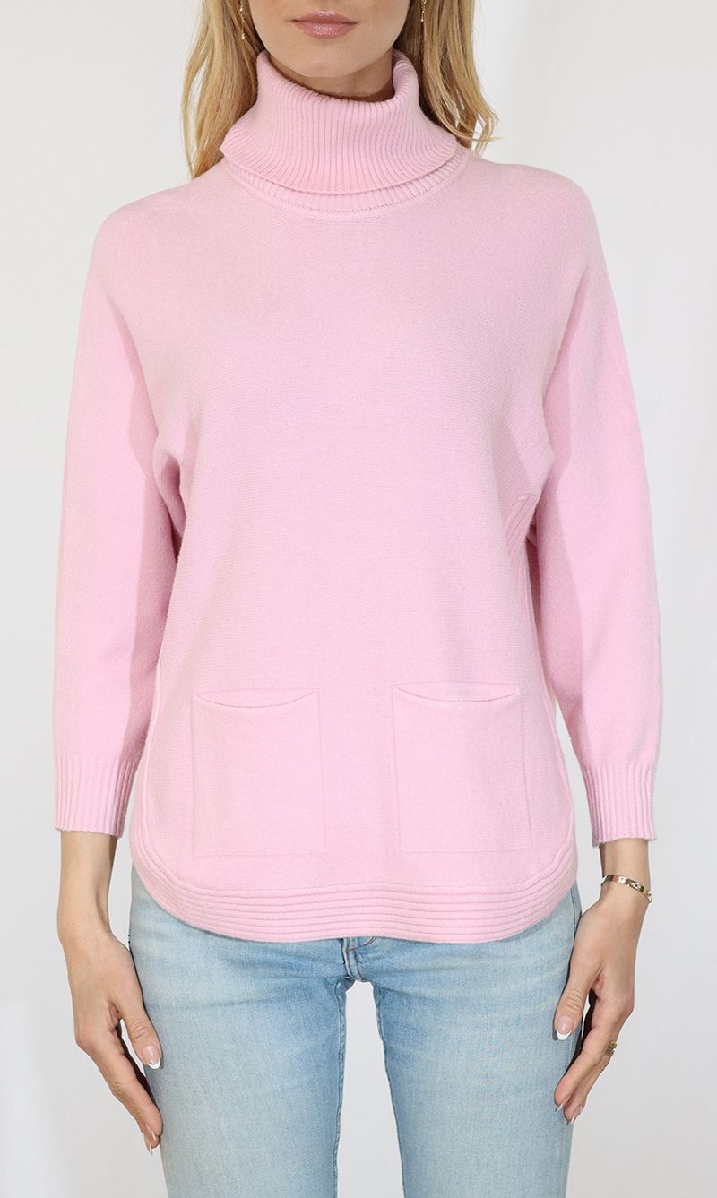 Oversized Dolman Sleeve Pullover Sweater With Cowl Neck - Mainstream Boutique