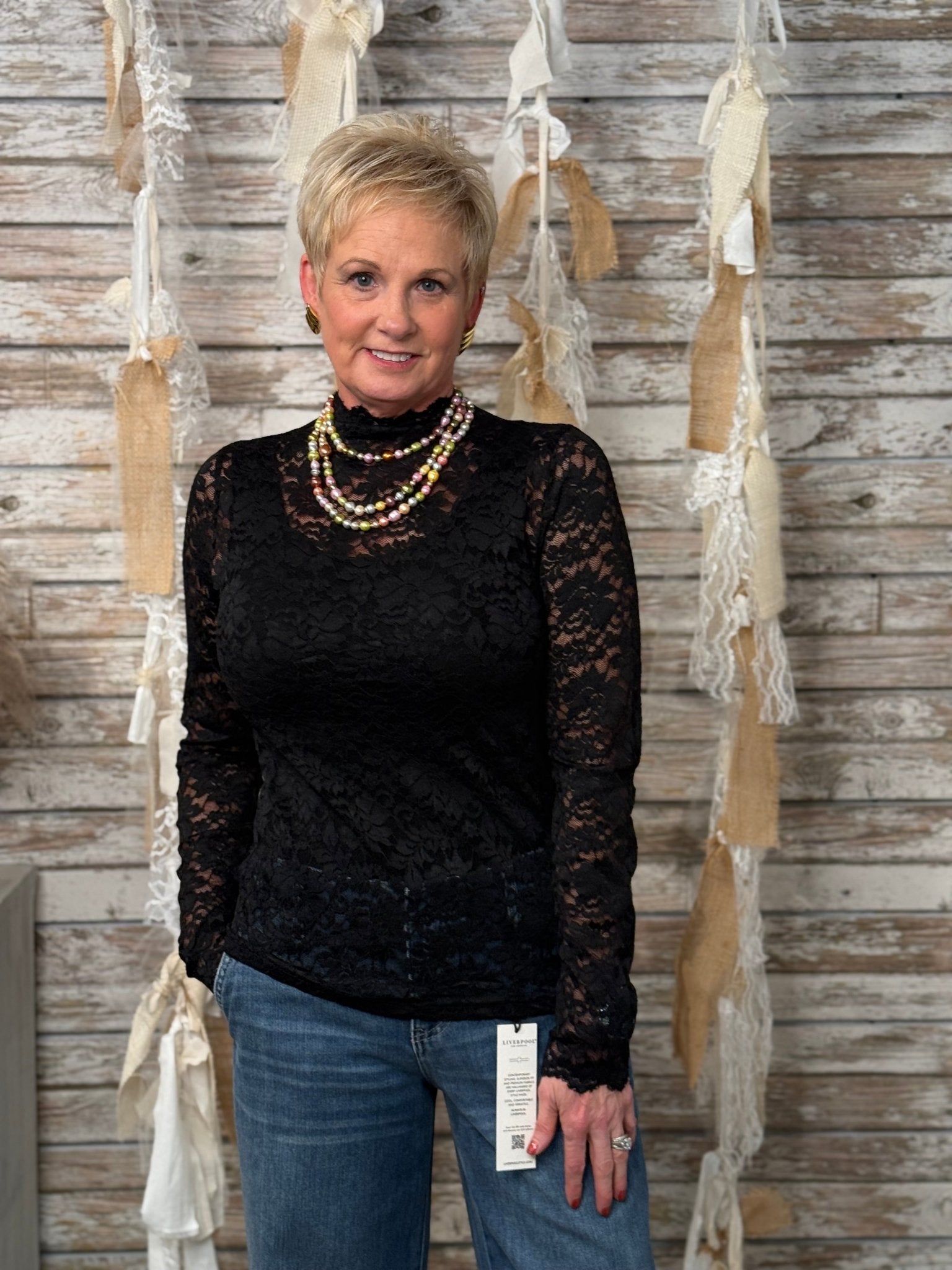 Midnight Veil Lace Top - Mainstream Boutique