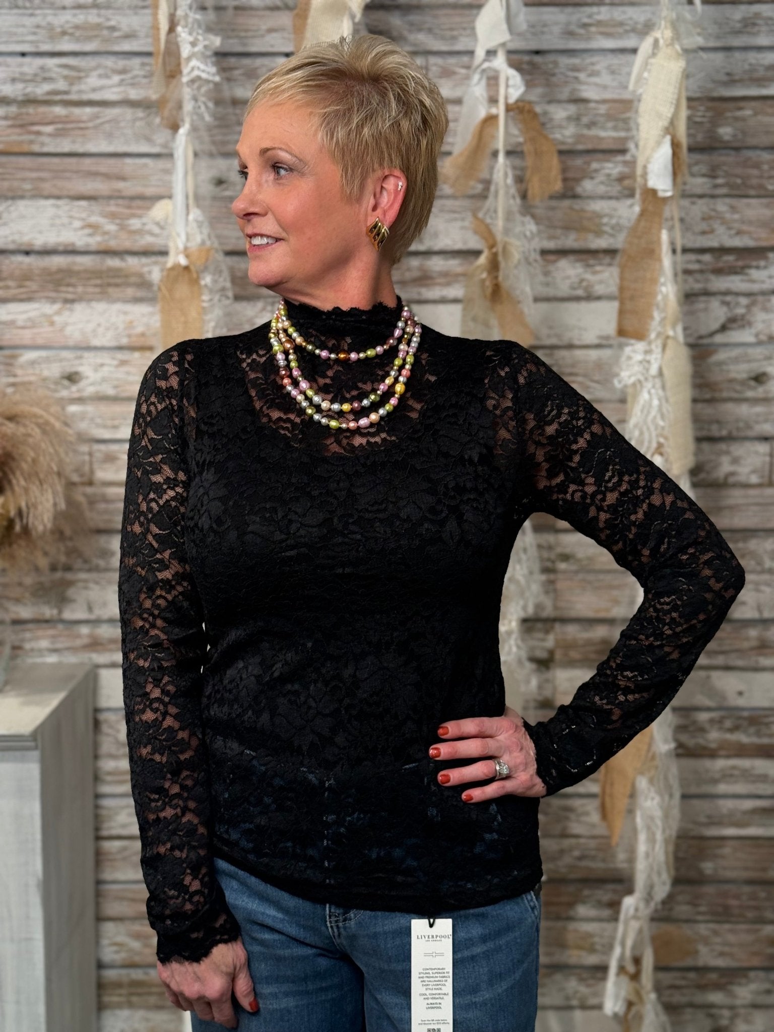Midnight Veil Lace Top - Mainstream Boutique