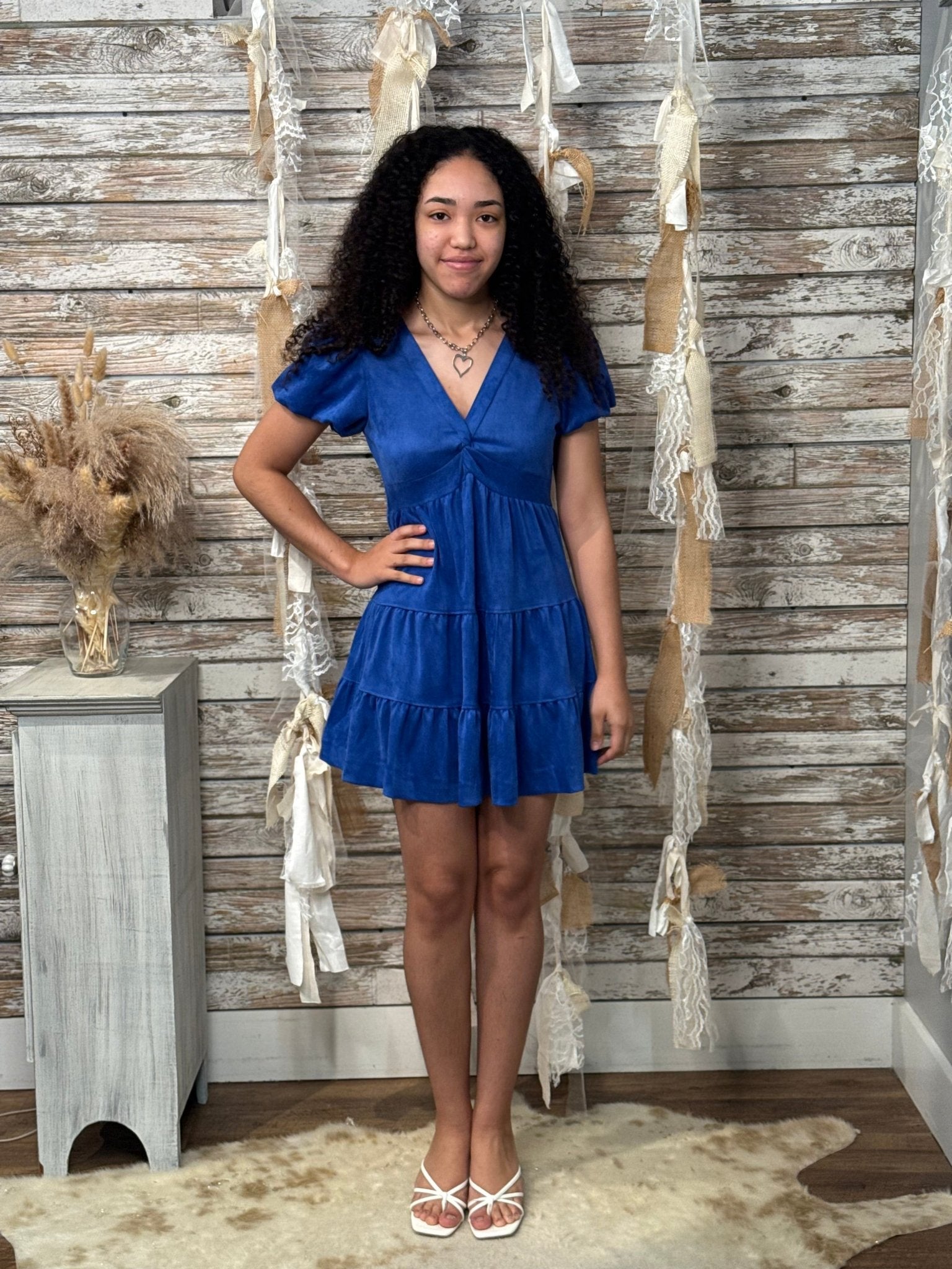 Electric Charm Tiered Dress - Mainstream Boutique