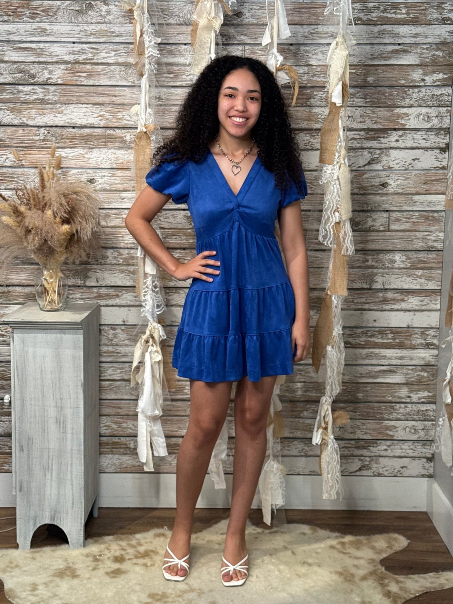 Electric Charm Tiered Dress - Mainstream Boutique