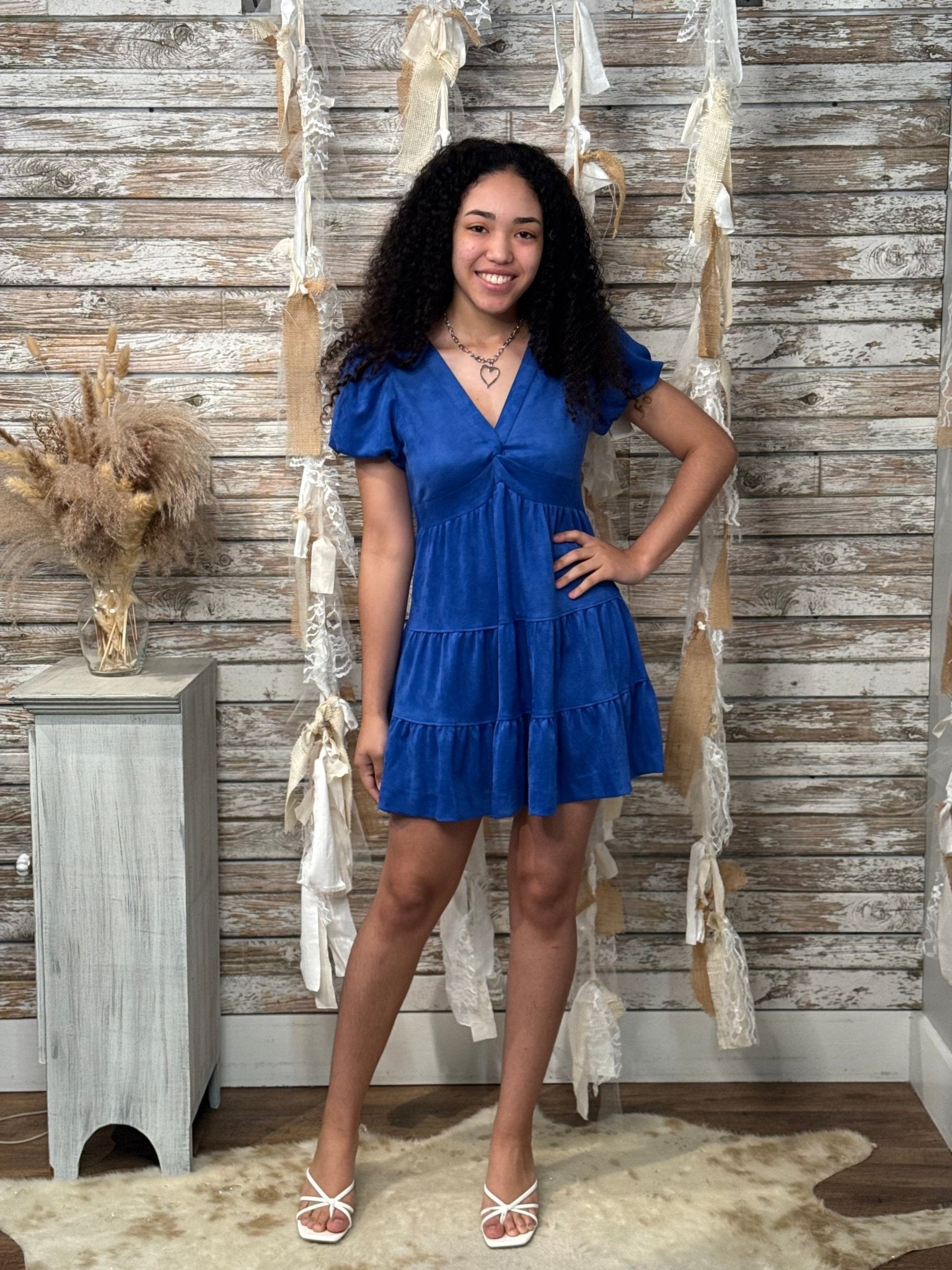Electric Charm Tiered Dress - Mainstream Boutique