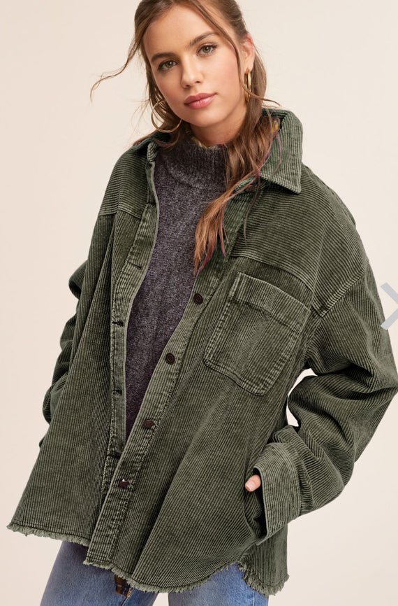 Corduroy Oversized Shacket - Mainstream Boutique