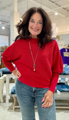 Long Sleeve Boat Neck Dolman Sweater