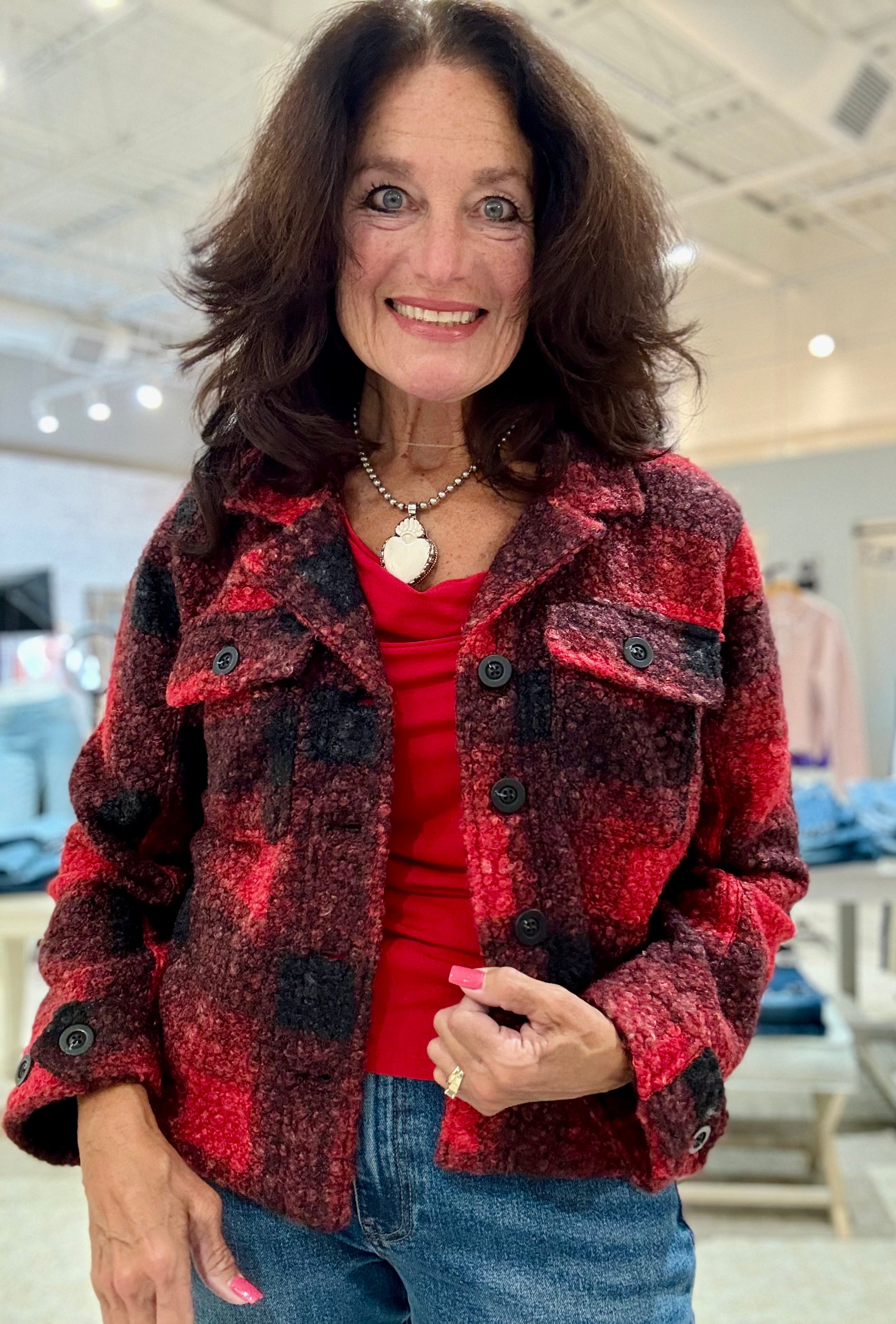 3/4 Sleeve Draped Neck Knit Top