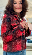 Button Front Boxy Checkered Shacket