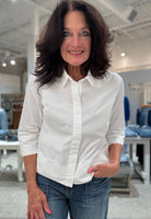 3/4 Sleeve Button Front Shirt