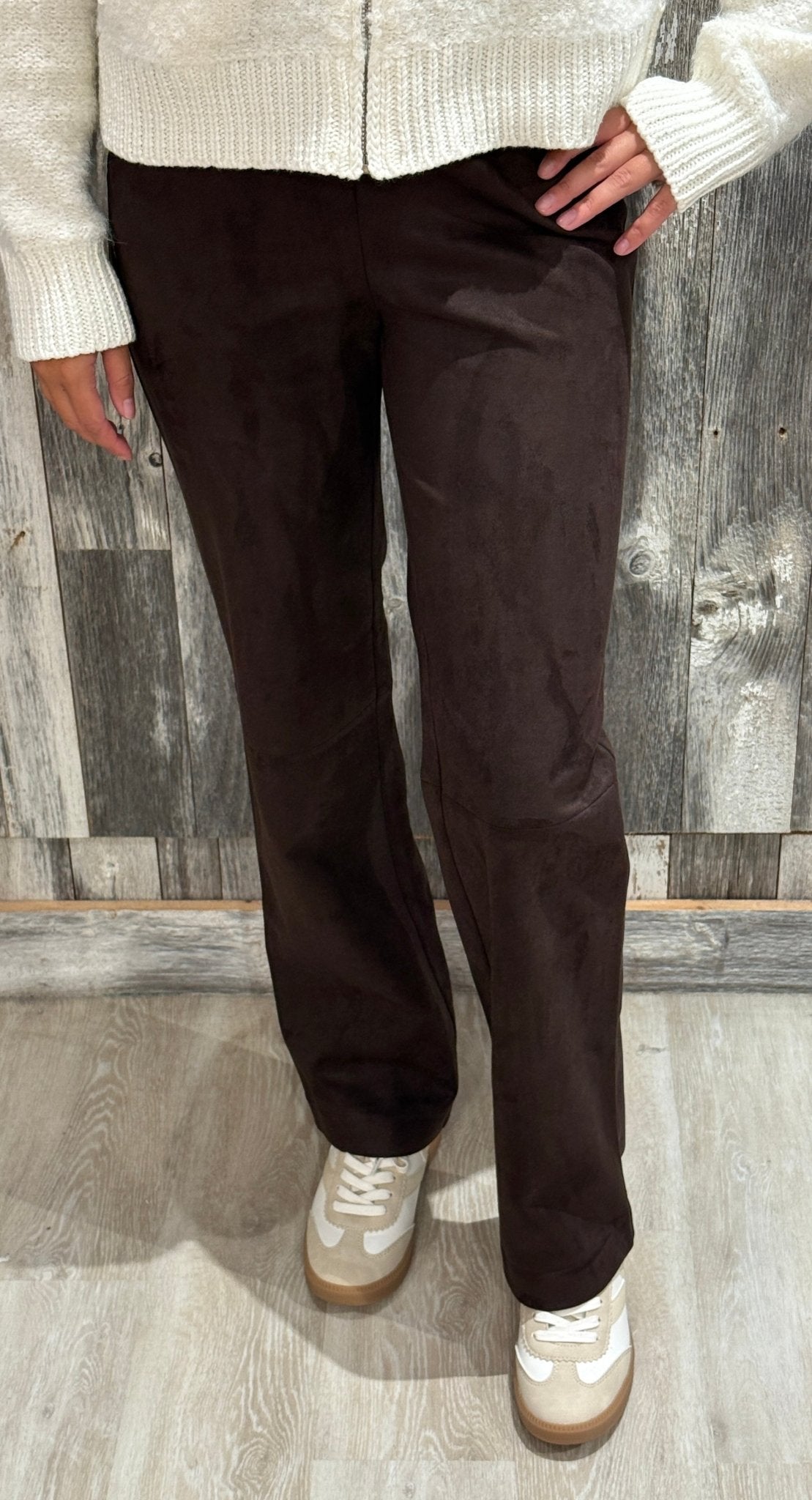 Charlie B Faux Suede Pull - On Pants - Mainstream Boutique
