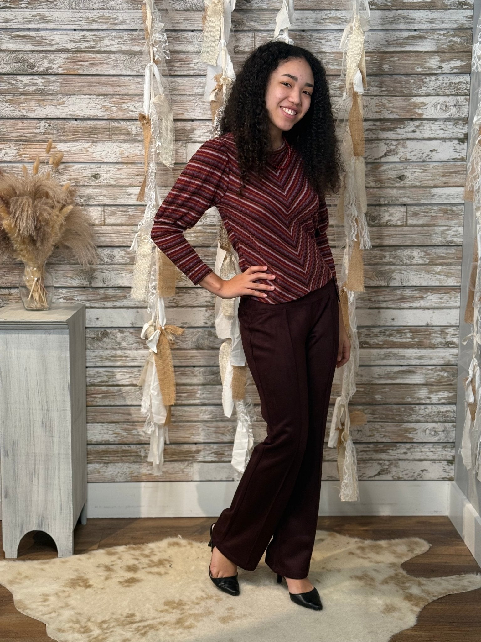 The Juliette Chevron Top - Mainstream Boutique