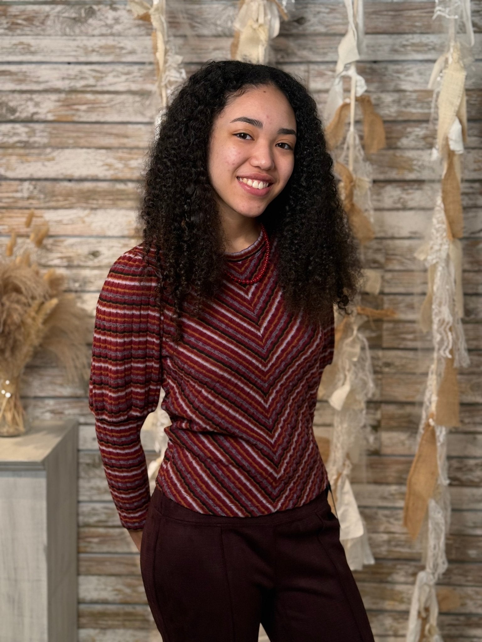 The Juliette Chevron Top - Mainstream Boutique