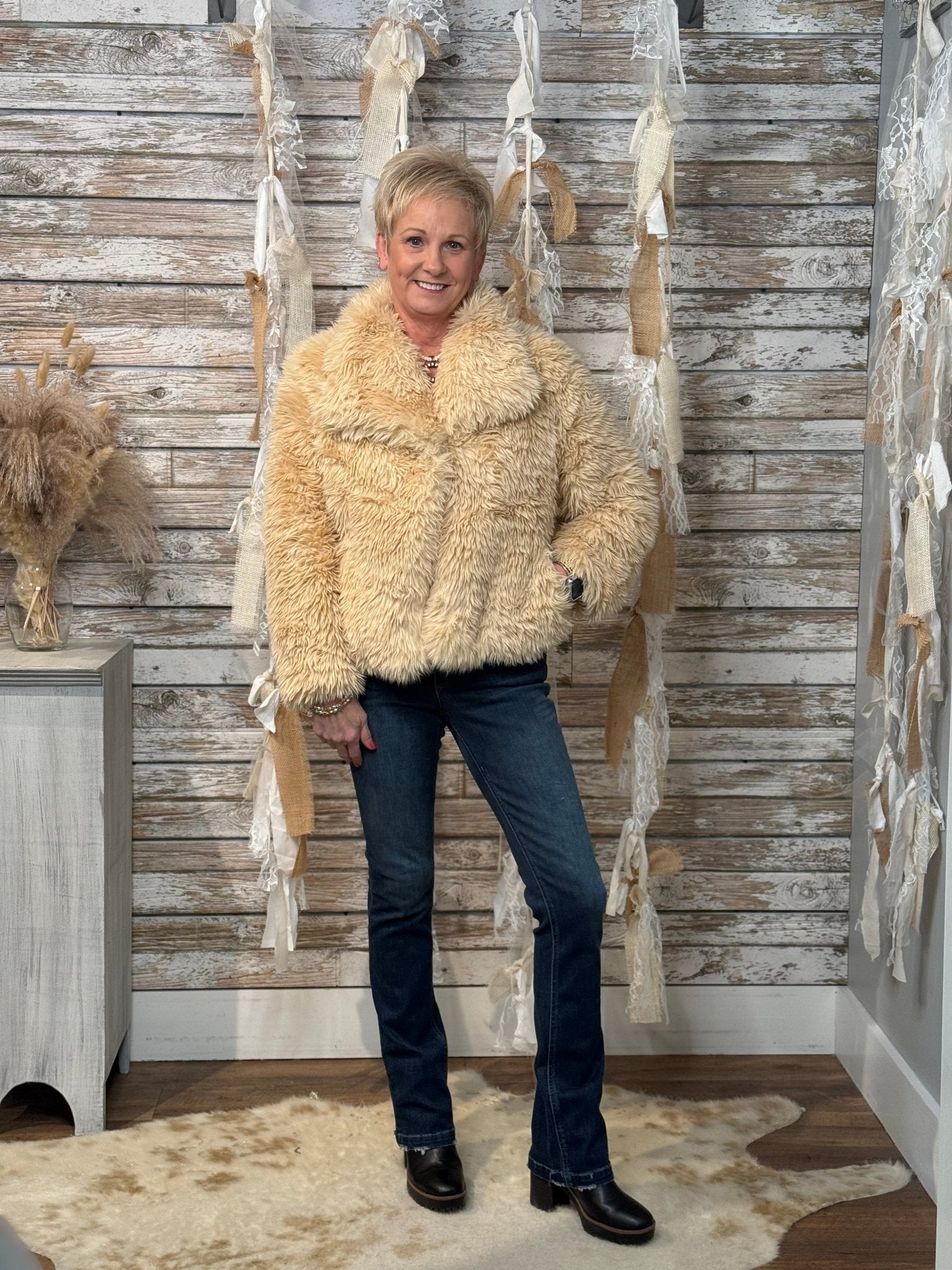 The Sugar Plum Shag Jacket - Mainstream Boutique