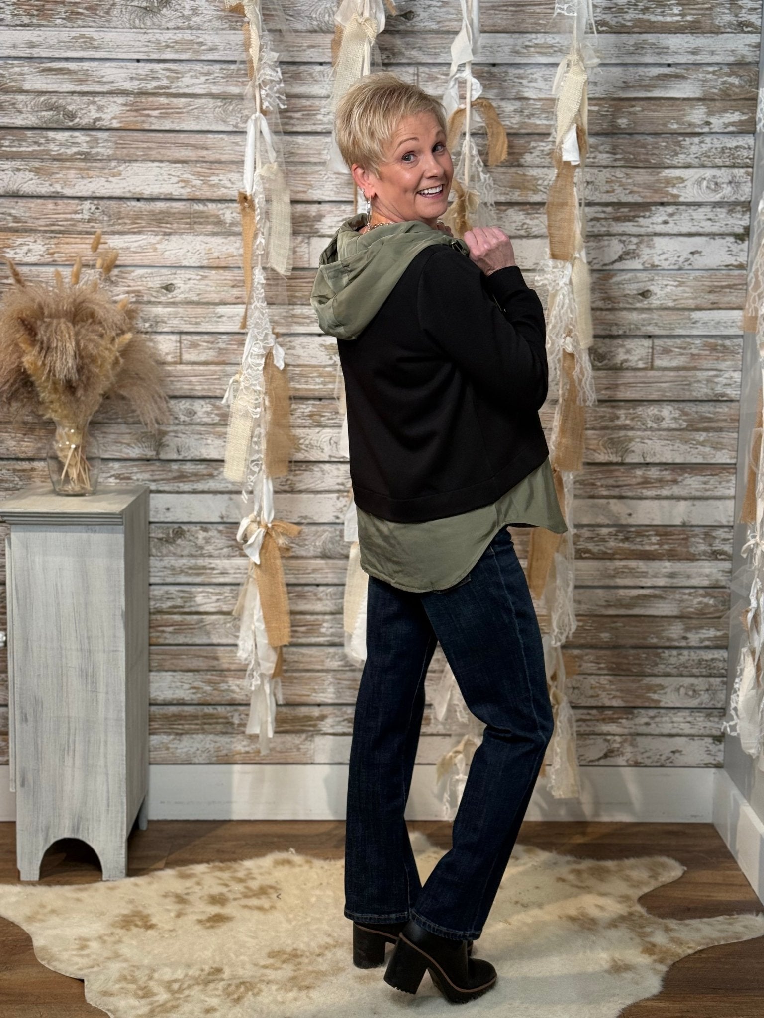 The Kaylee Contrast Hoodie Top - Mainstream Boutique