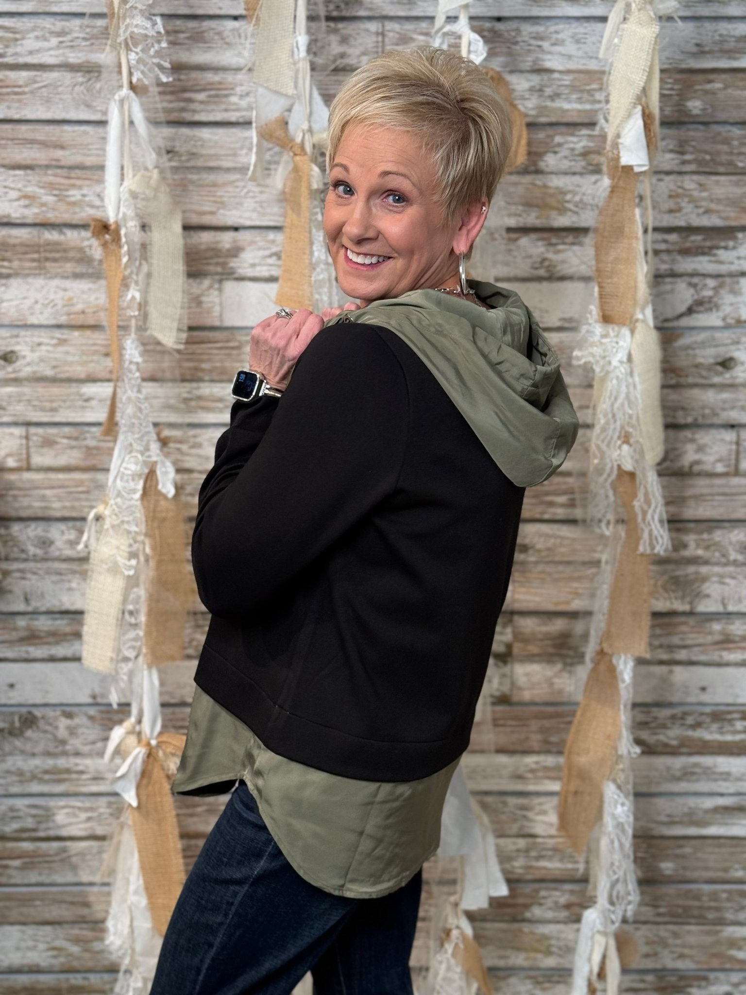 The Kaylee Contrast Hoodie Top - Mainstream Boutique