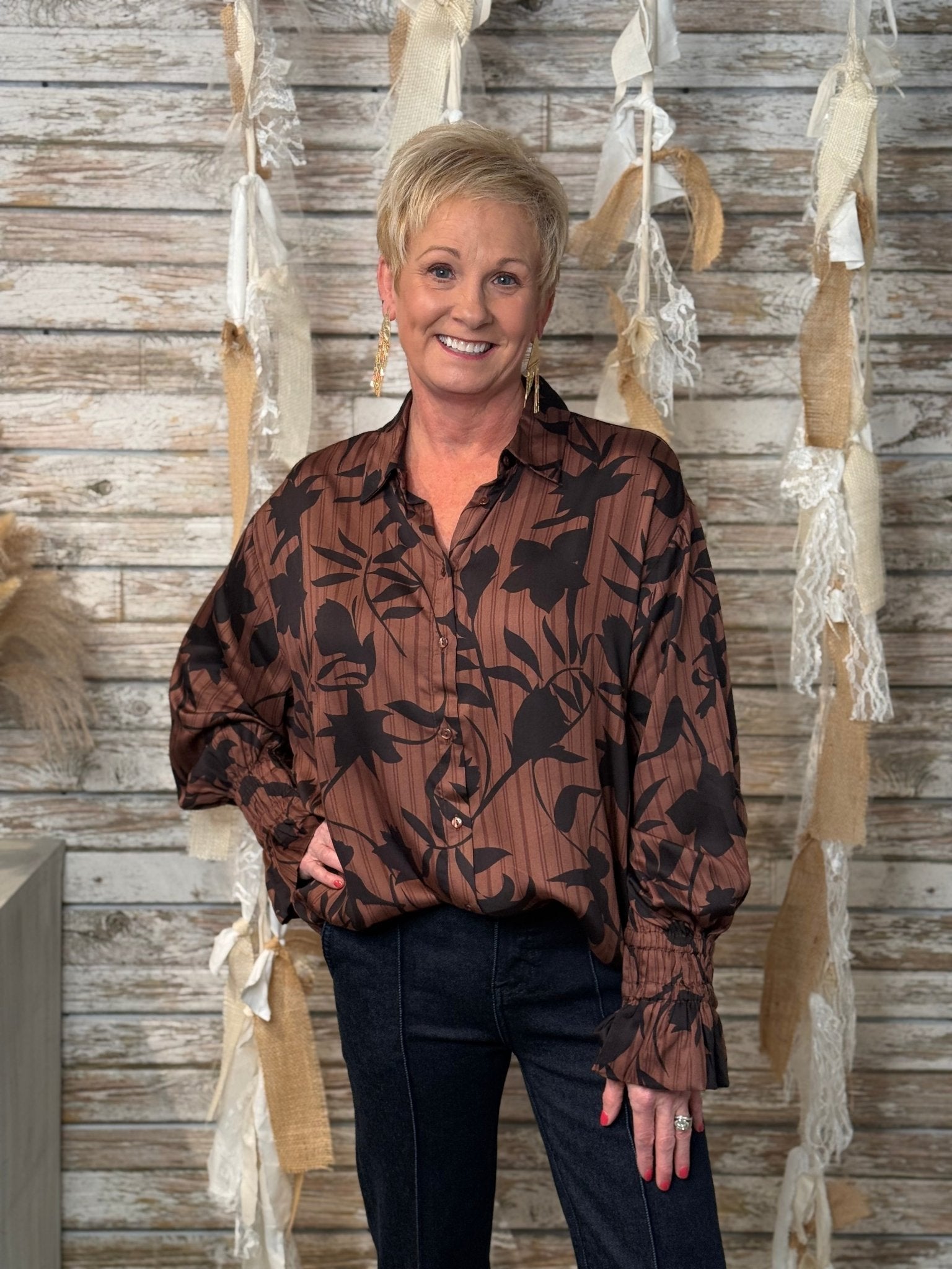 Mocha Muse Blouse - Mainstream Boutique