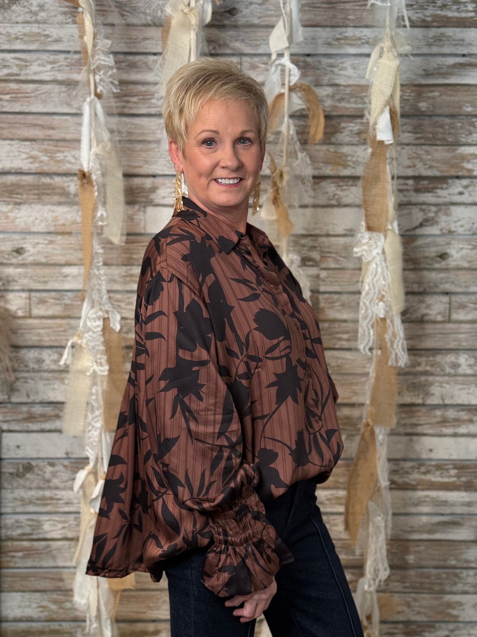 Mocha Muse Blouse - Mainstream Boutique