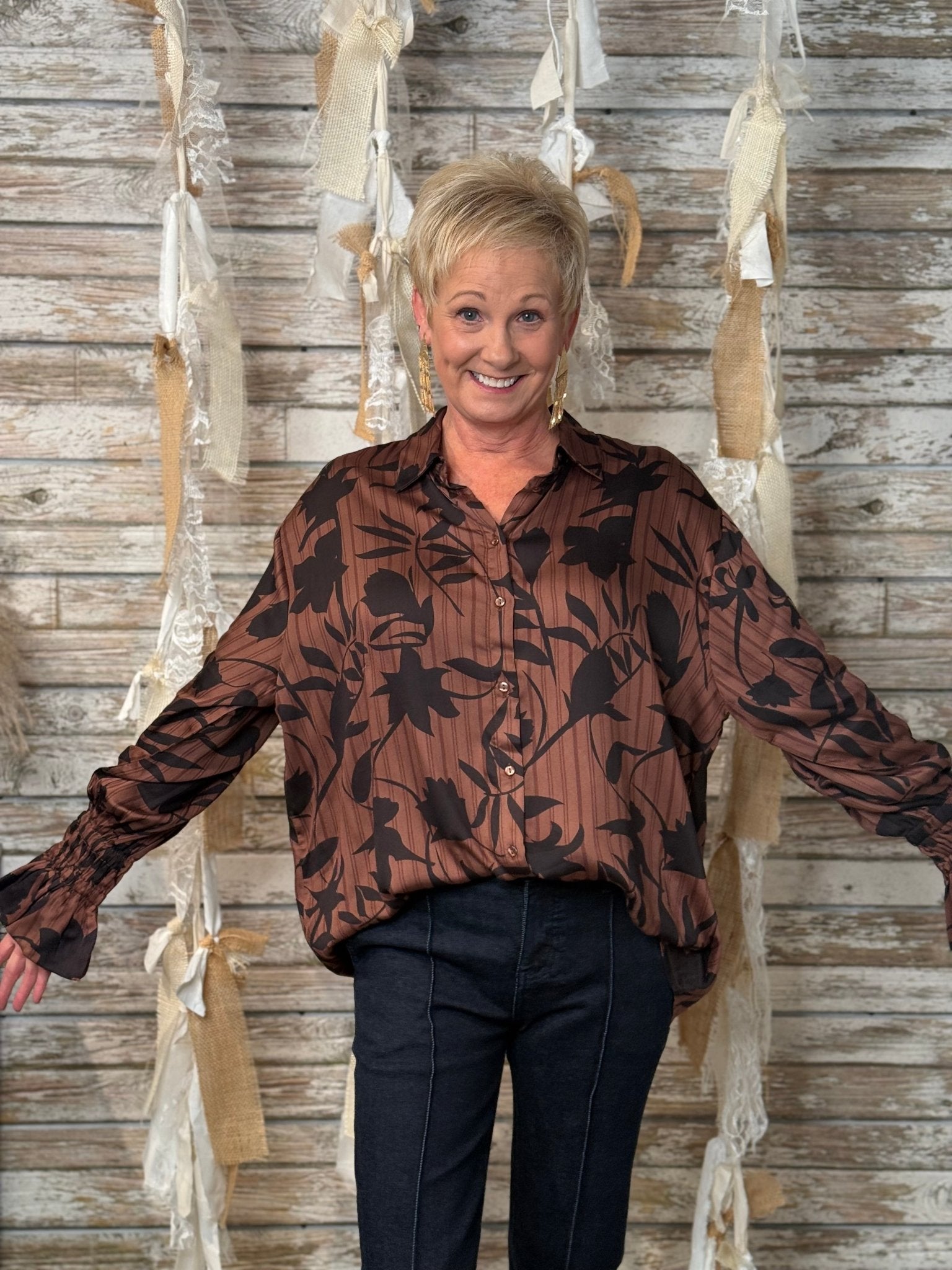 Mocha Muse Blouse - Mainstream Boutique