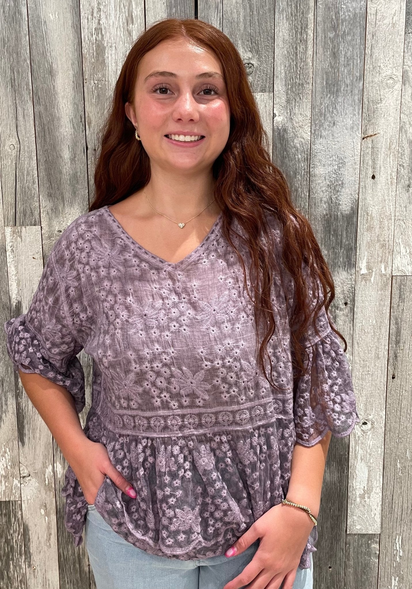 Bell Sleeve Lace Top - Mainstream Boutique