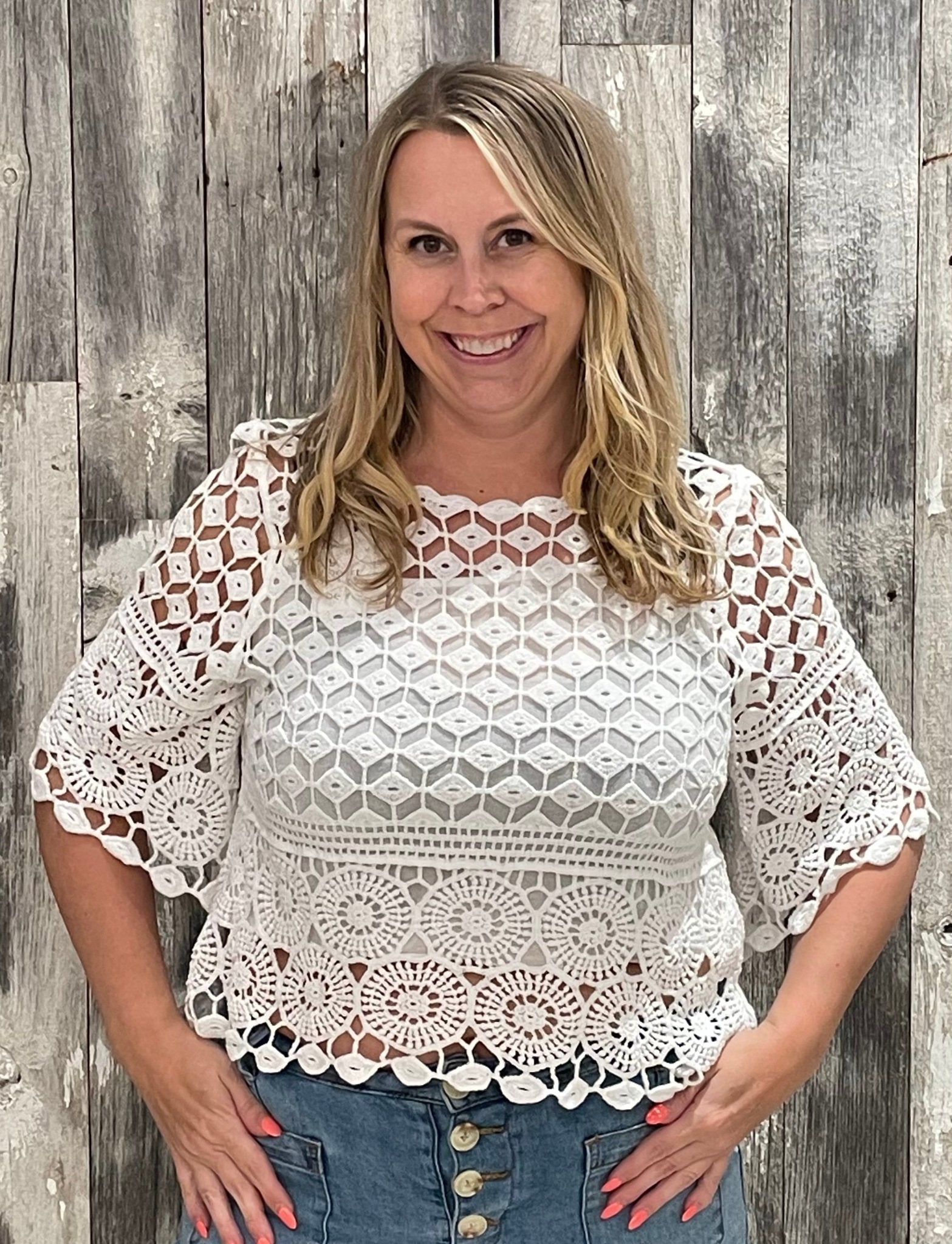 Made In Italy Crochet Top - Mainstream Boutique