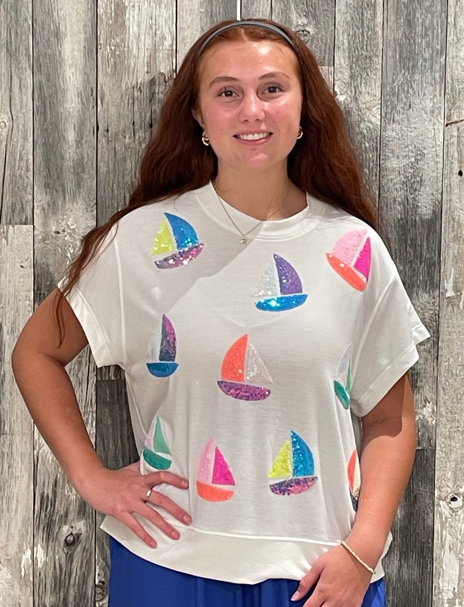 Sequin Sailboat Top - Mainstream Boutique