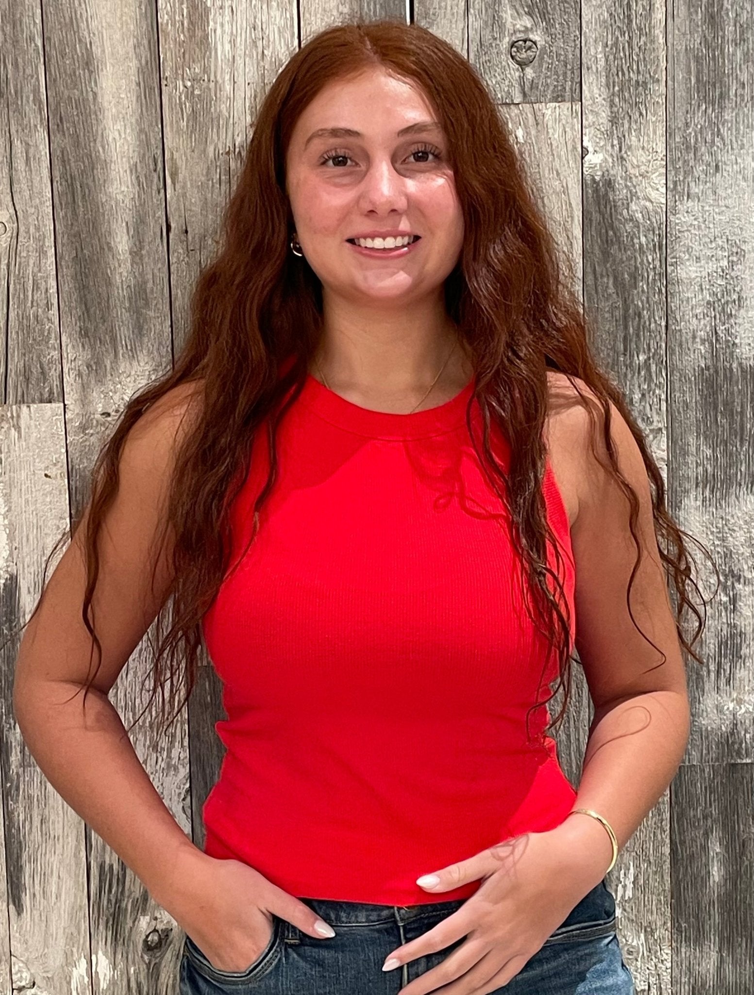 Ribbed Round Neck Tank Top - Mainstream Boutique