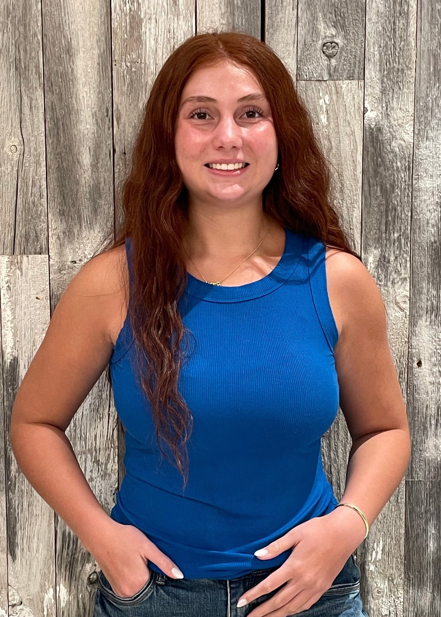 Ribbed Round Neck Tank Top - Mainstream Boutique
