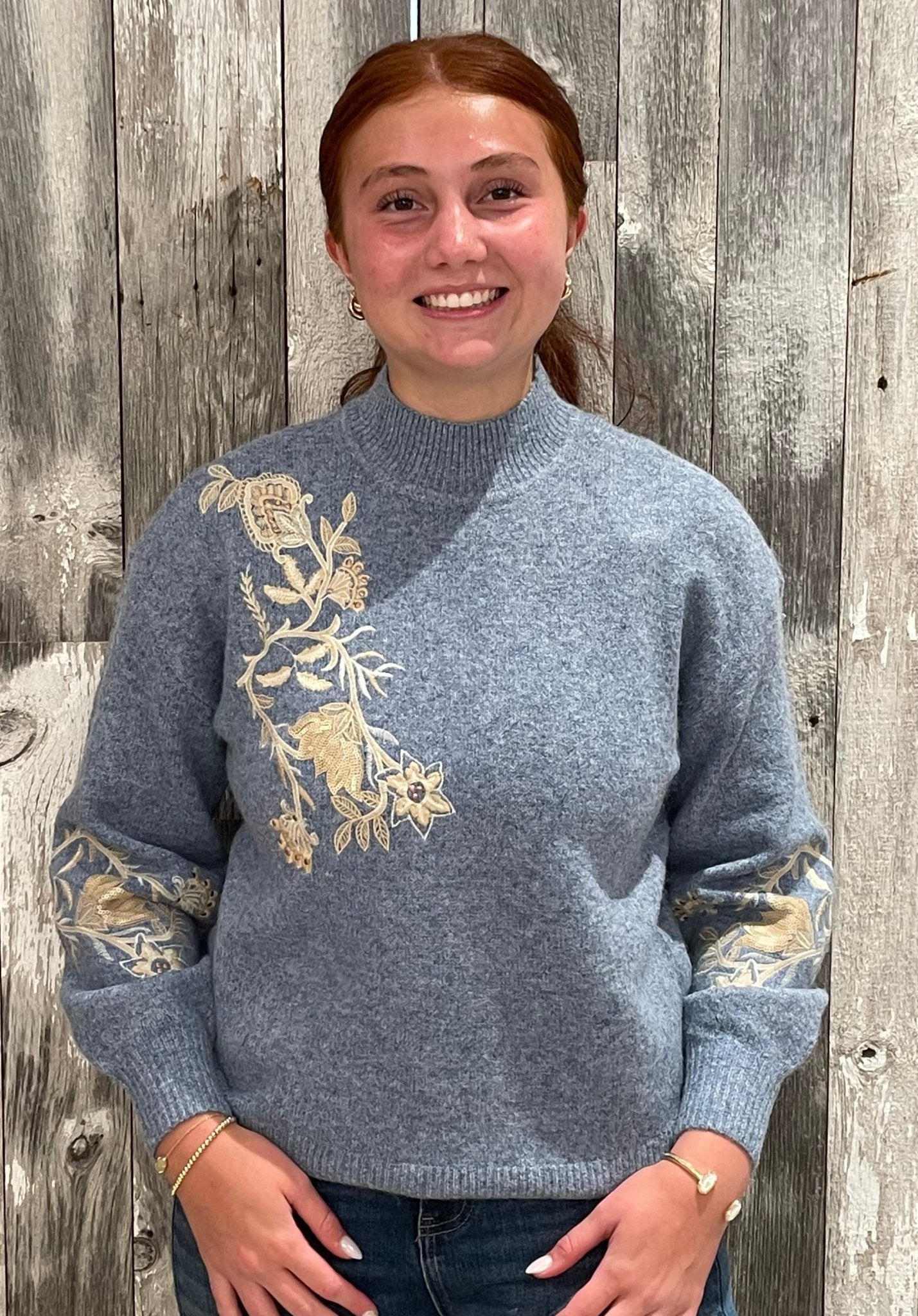Long Sleeve Mock Neck Sweater - Mainstream Boutique