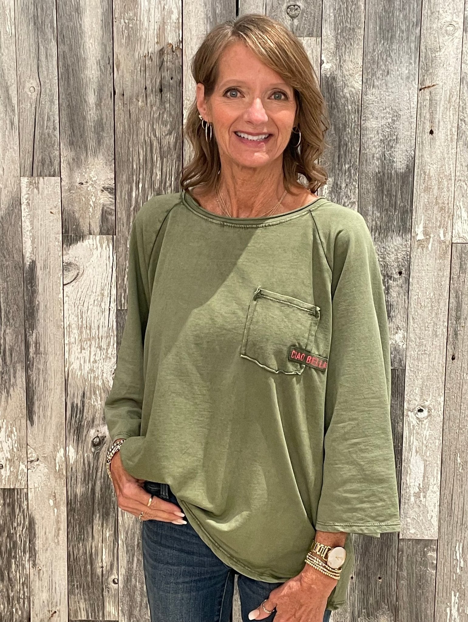 Oversized Pocket Top - Mainstream Boutique