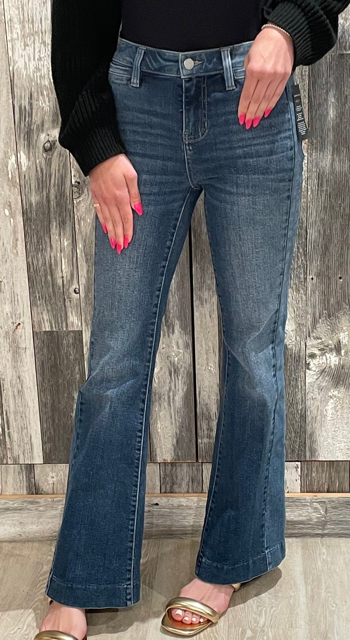 Liverpool Hannah Flare With Blocking Details - Mainstream Boutique