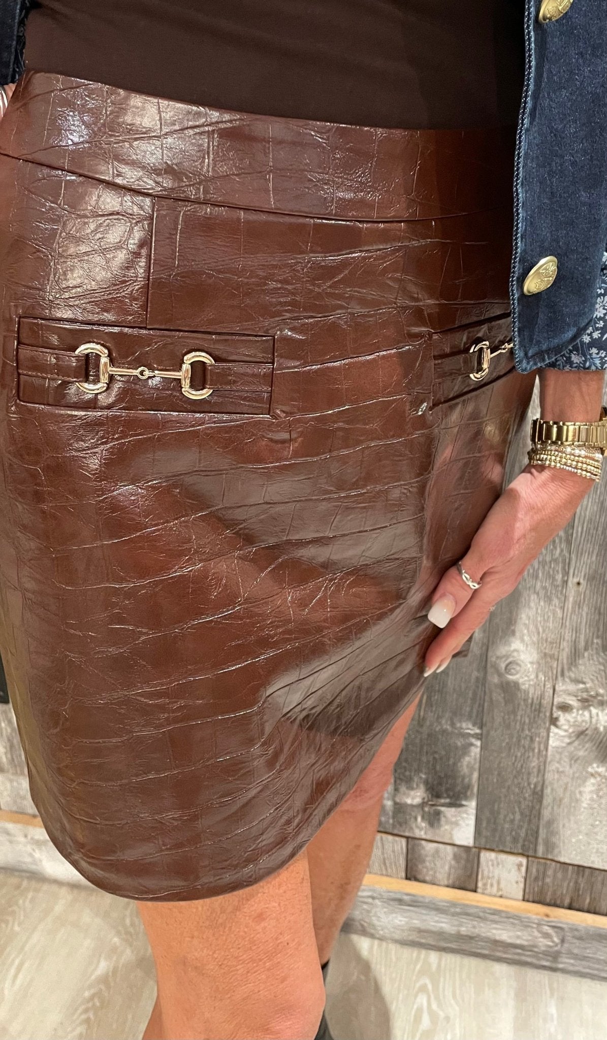 Faux Leather Skirt - Mainstream Boutique