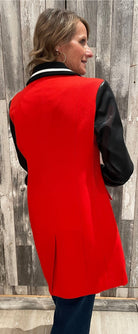 Vegan Leather Sleeve Varsity Jacket *Final Sale* - Mainstream Boutique