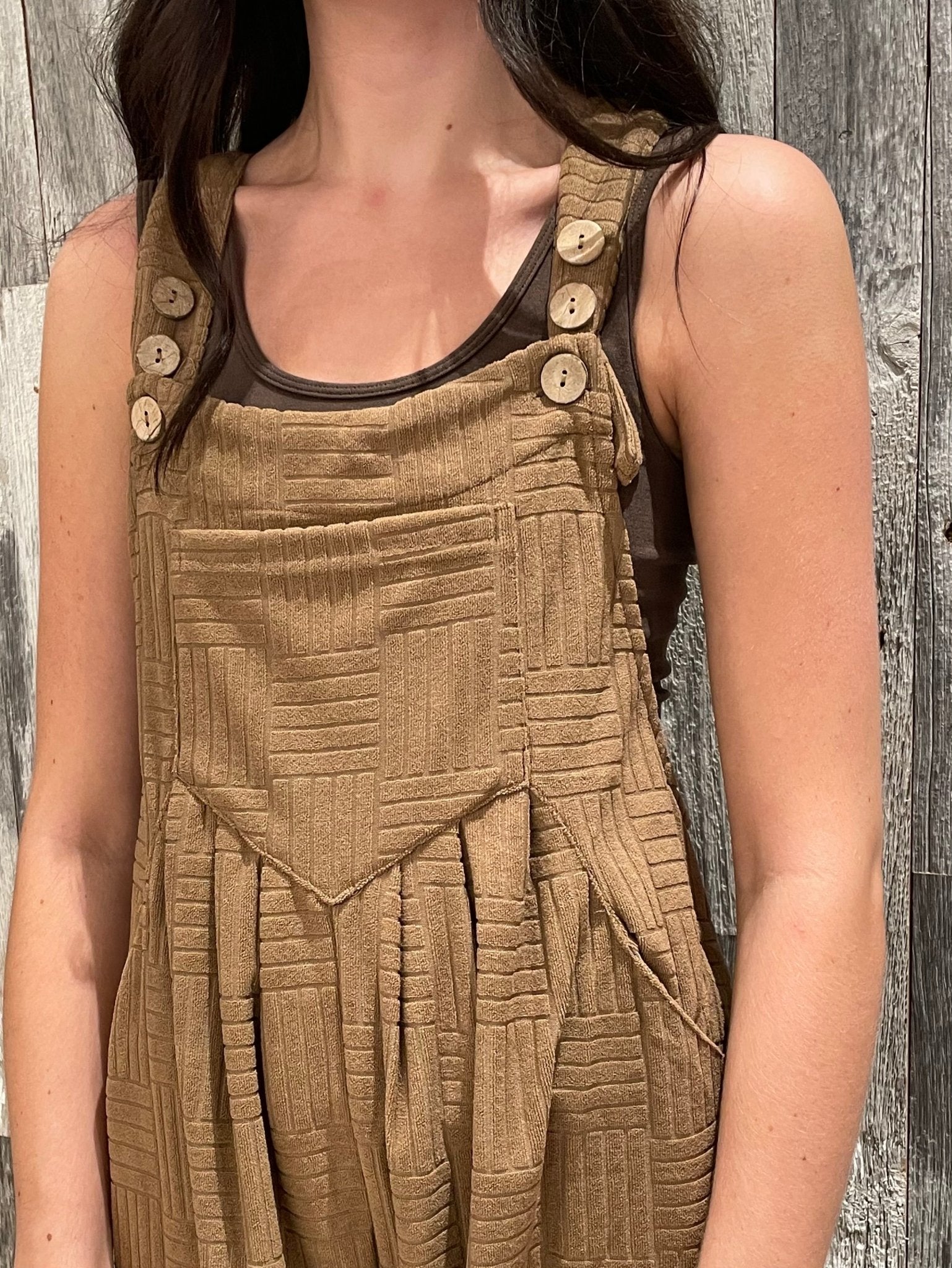 Textured Wide Leg Jumpsuit - Mainstream Boutique