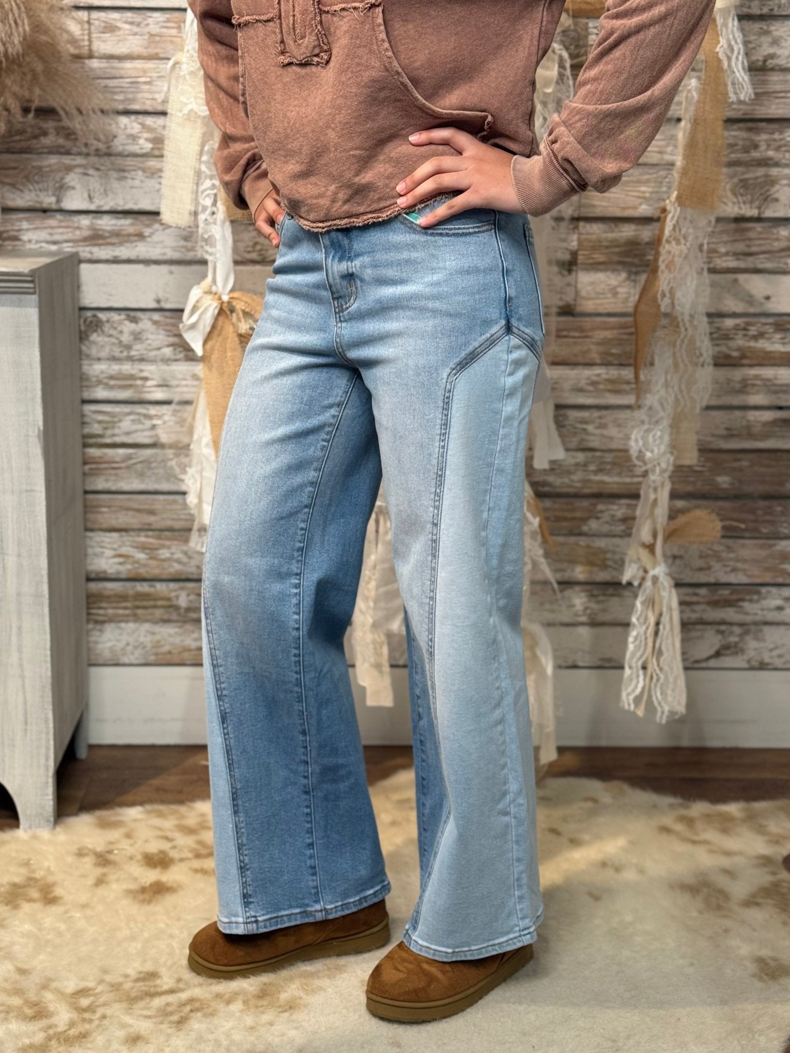 Trailblazer Two - Tone Jeans - Mainstream Boutique