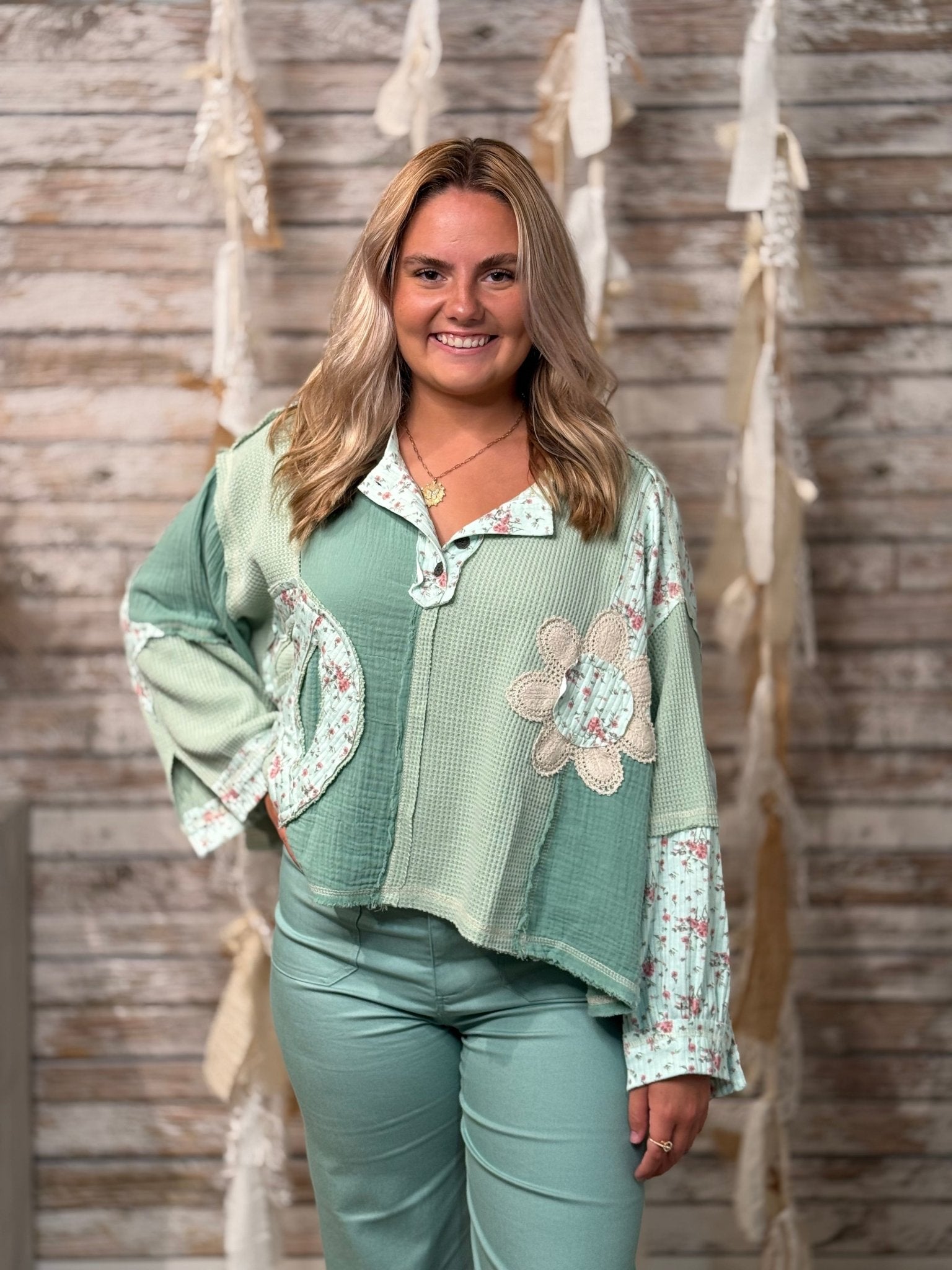 Peace & Patchwork Pullover - Mainstream Boutique