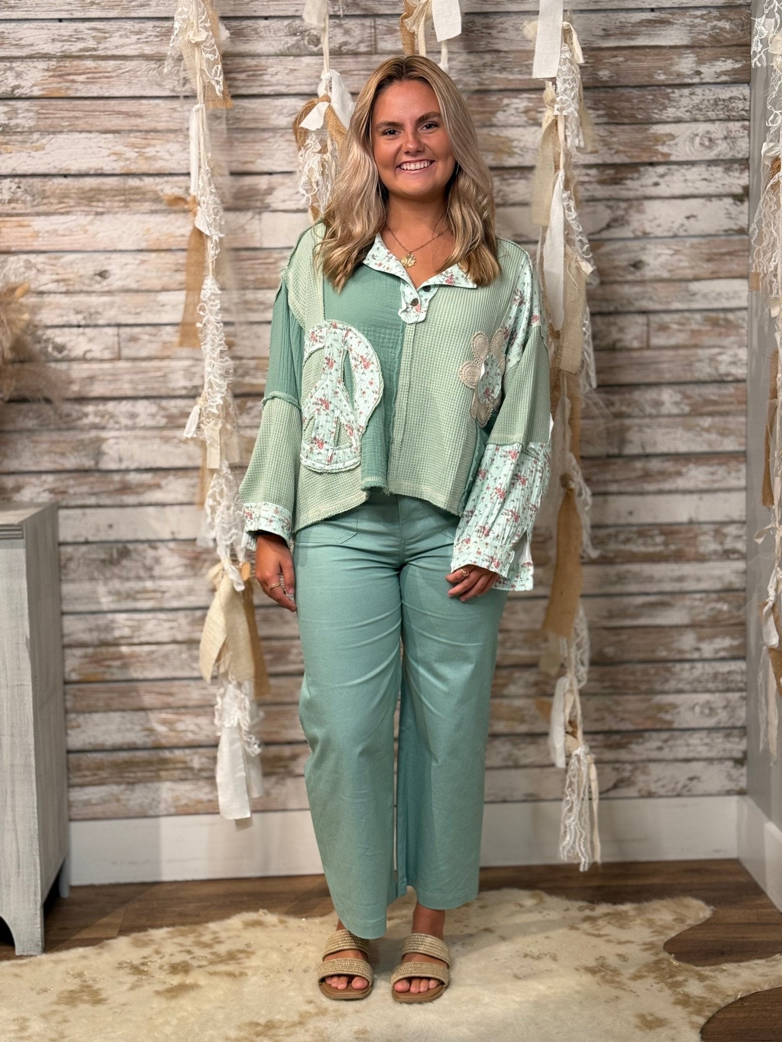 Peace & Patchwork Pullover - Mainstream Boutique