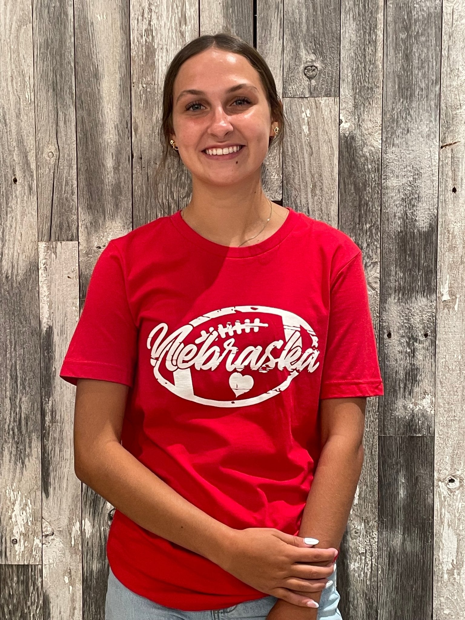 Nebraska Football Graphic Crew Neck Tee *Final Sale* - Mainstream Boutique